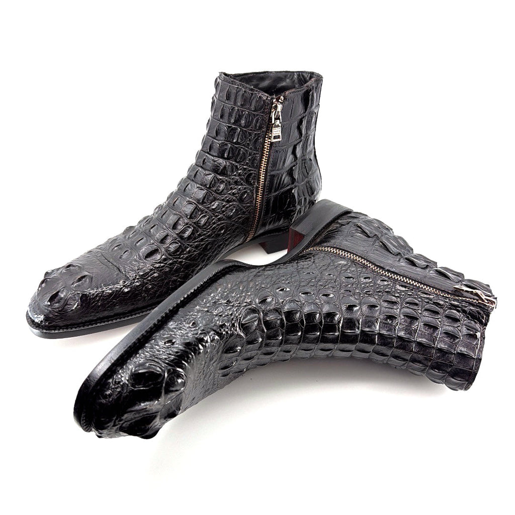 Maurice El Paso Hornback Custom Made Alligator Boot Black