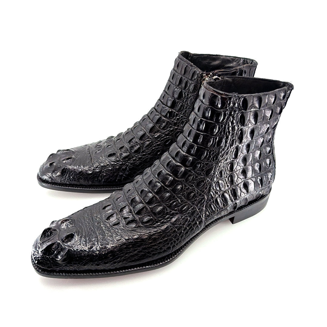 Maurice El Paso Hornback Custom Made Alligator Boot Black
