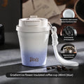 Bincoo 280ml Double Wall Ceramic Lined Travel Mug Car
