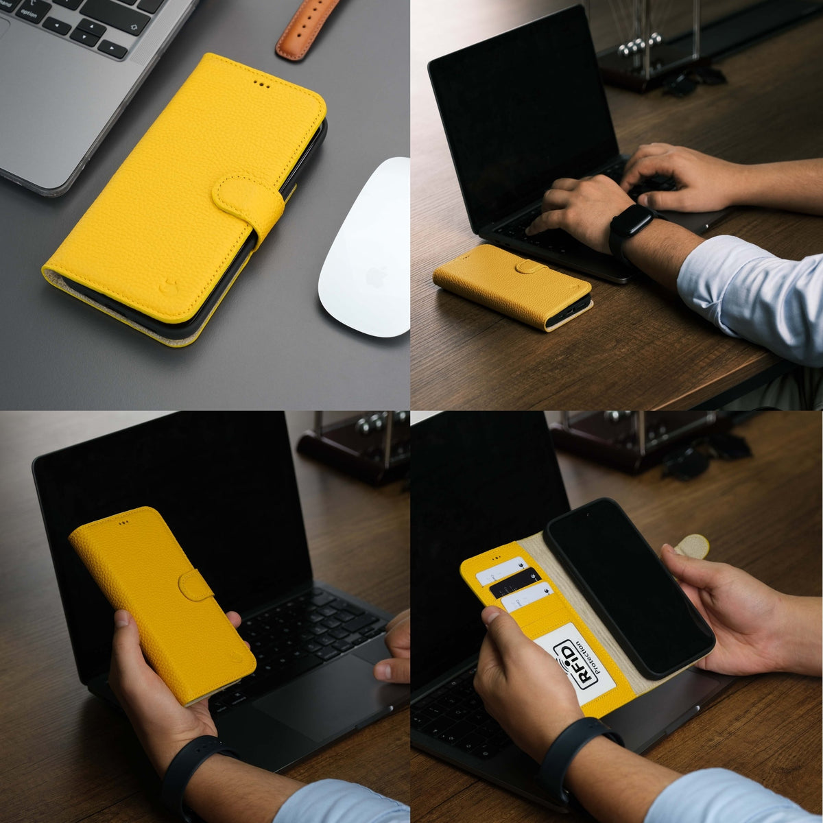 Casper Leather iPhone 15 Pro Max Wallet Case | Detachable MagSafe Compatible RFID Protection