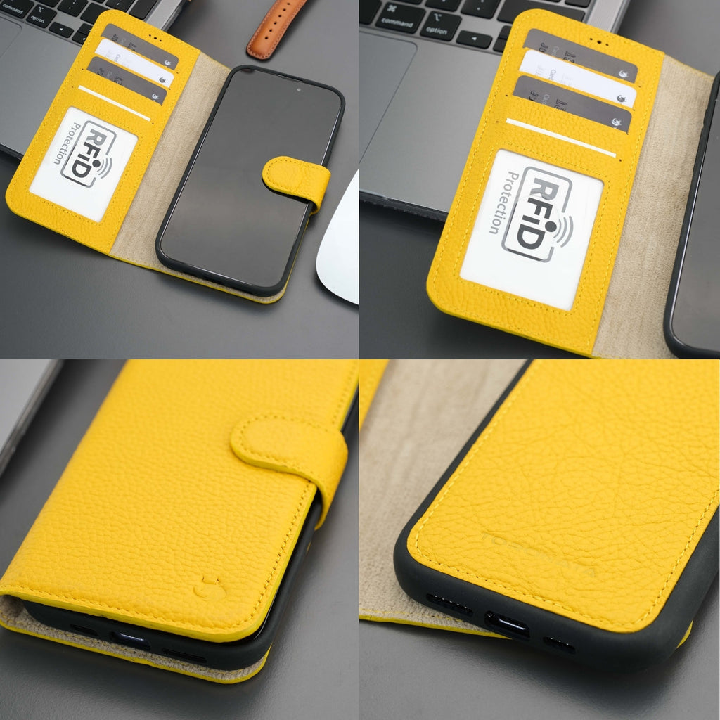 Casper Leather iPhone 15 Pro Max Wallet Case | Detachable MagSafe Compatible RFID Protection